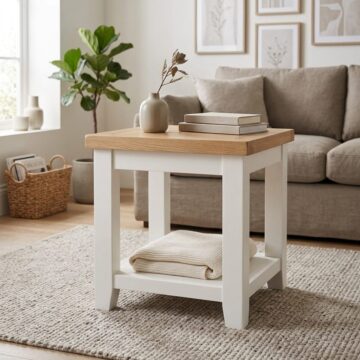 Norfolk White Lamp Table