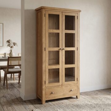 Norfolk Country 2 Door 1 Drawer Display Cabinet