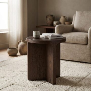 Oakmoor Round Side Table | Assembled