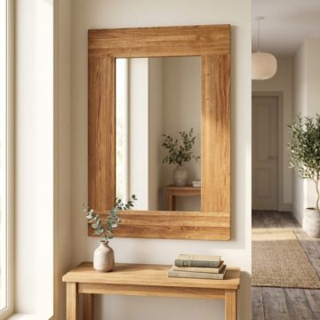 Nottingham Oak Wall Mirror | Assembled