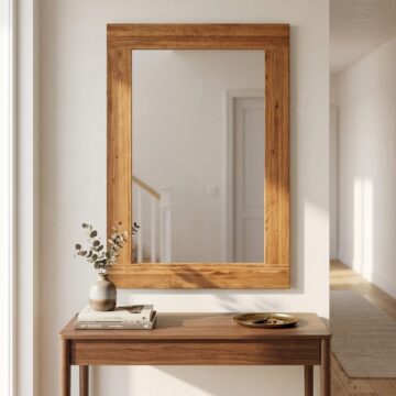 Nottingham Oak Wall Mirror | Assembled