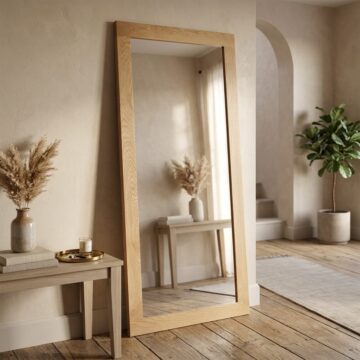Wellington Oak Wall Mirror | Assembled