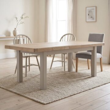 Havenwood Light Grey Large Extending Dining Table