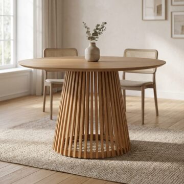 Serenity Oak Round Dining Table