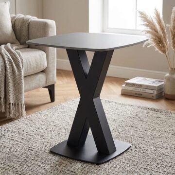 Maiden Grey Stone Lamp Table