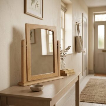 Tiree Oak Vanity Mirror | Assembled