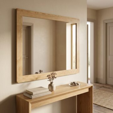 Salisbury Rustic Oak Mirror | Wax Finish | Assembled