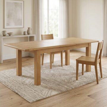 Salisbury Rustic Oak 5ft Extending Dining Table | 150 - 200cm | Wax Finish