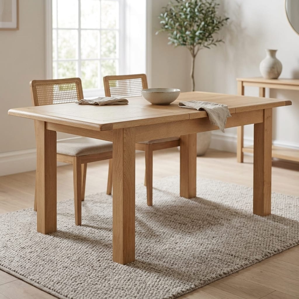Salisbury Rustic Oak 6ft Extending Dining Table | 180 - 230cm | Wax Finish