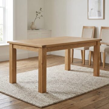 Salisbury Rustic Oak 5ft Dining Table | Wax Finish