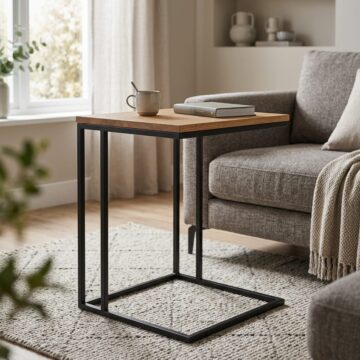 Ares Black End Table | Assembled