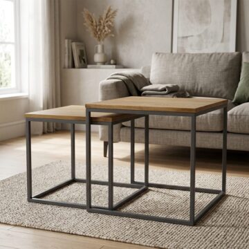 Ares Black Nest of Tables | Assembled
