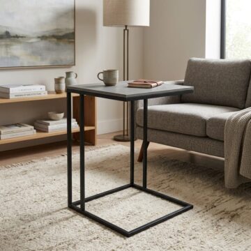Artemis Grey End Table | Assembled
