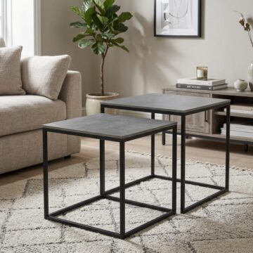 Artemis Grey Nest of Tables | Assembled