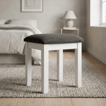 Geneva Painted Stool - White