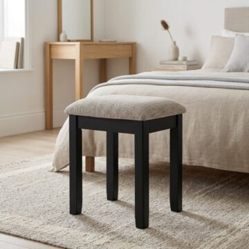 Black Geneva Painted Stool - Charcoal