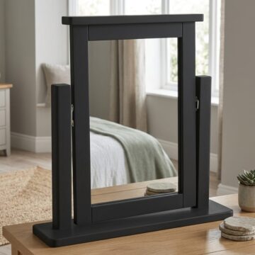 Geneva Black Dressing Table Mirror | Clearance