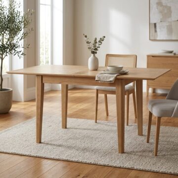 Denby Oak Flip Top Extending Dining Table | 85 - 170cm