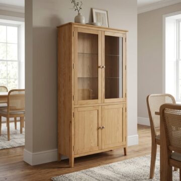 Denby Oak Display Cabinet
