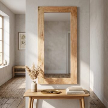 Epping Mango Wood Frame Mirror | Assembled