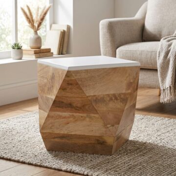 Balshire Solid Mango Wood Side Table