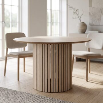 Lindley White Oak Round Dining Table