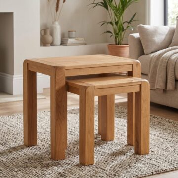Haven Waxed Oak Nest of Tables | Assembled