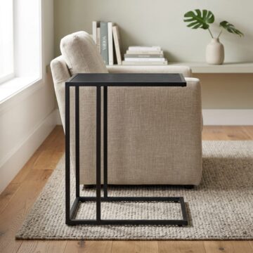 Milford Black Metal Side Table
