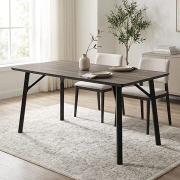 Delta Black Contemporary 4ft Dining Table