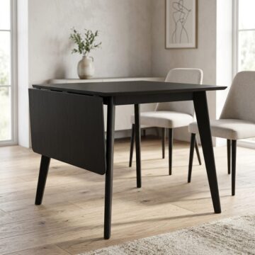Roxburgh Black Extending Dining Table | 80-120cm