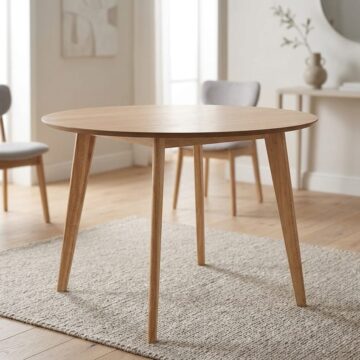 Roxburgh Round Dining Table | Oak Finish | 105x76cm