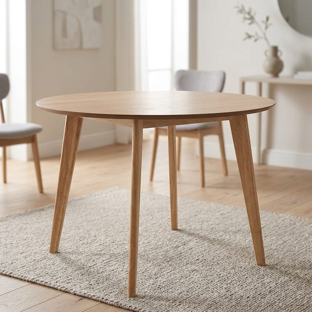 Roxburgh Round Dining Table | Oak Finish | 105x76cm