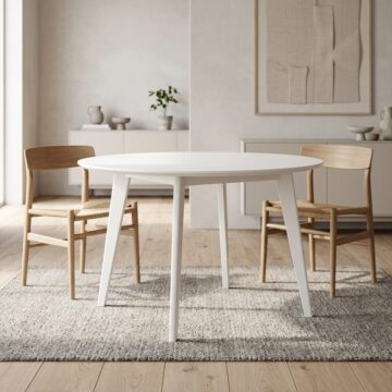 Roxburgh White Round Dining Table