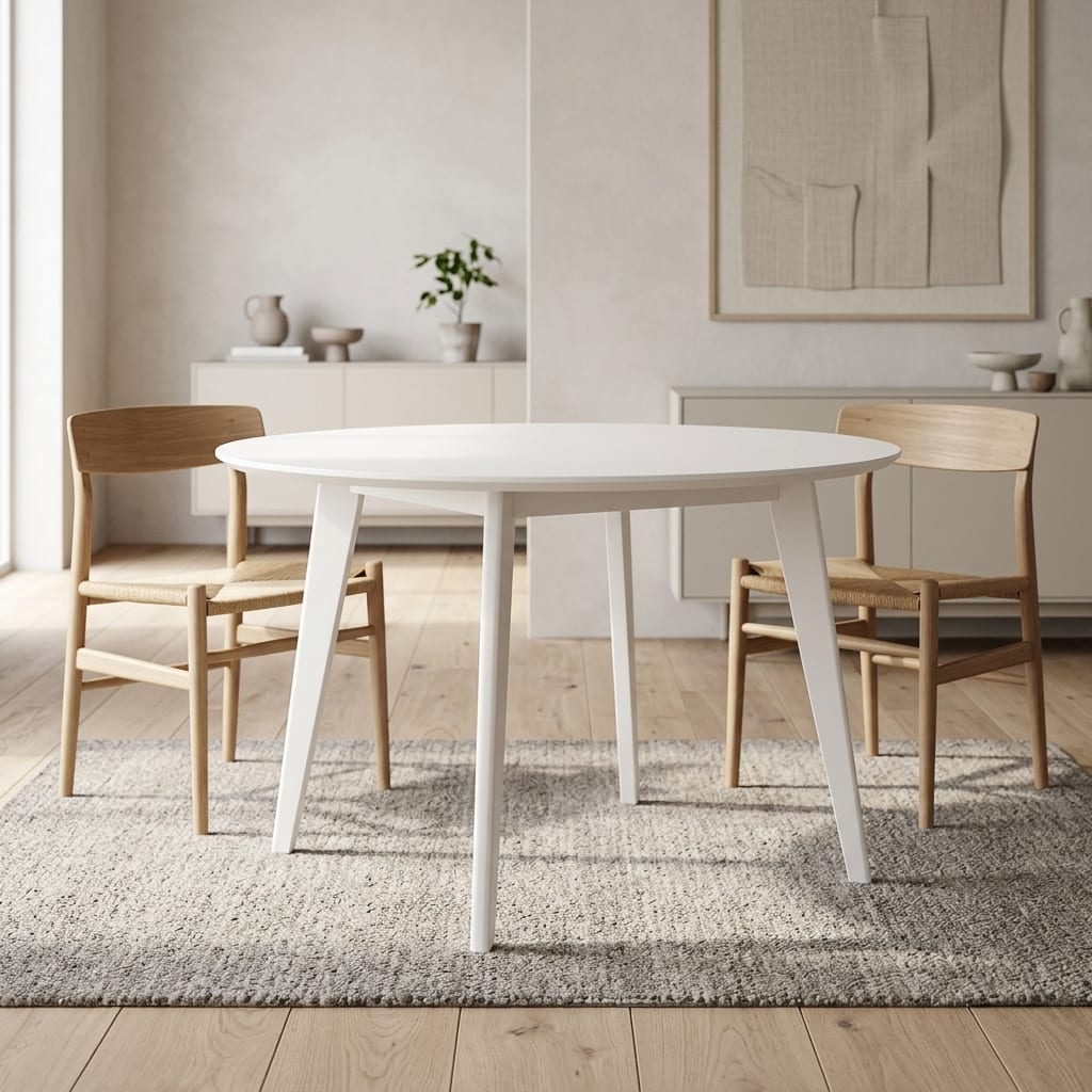 Roxburgh White Round Dining Table