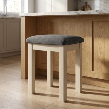 Tynedale Grey Pebble Stool For Dressing Table