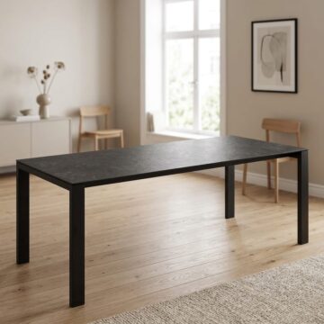Brentford Matt Black Dining Table