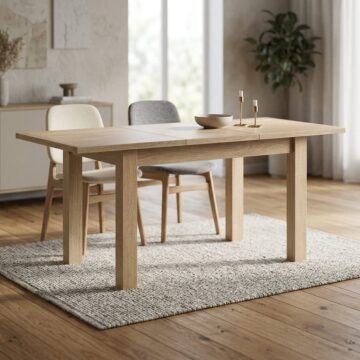 Oaktide White Wash Extending Dining Table | 120 - 165cm