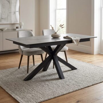 Azura Ceramic Grey Extendable Dining Table | 168cm - 210cm