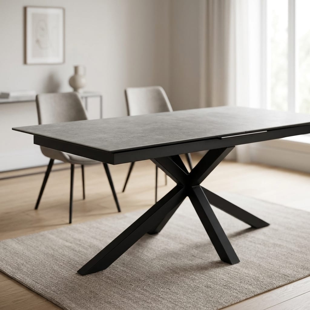 Azura Ceramic Grey Extendable Dining Table | 200cm - 240cm
