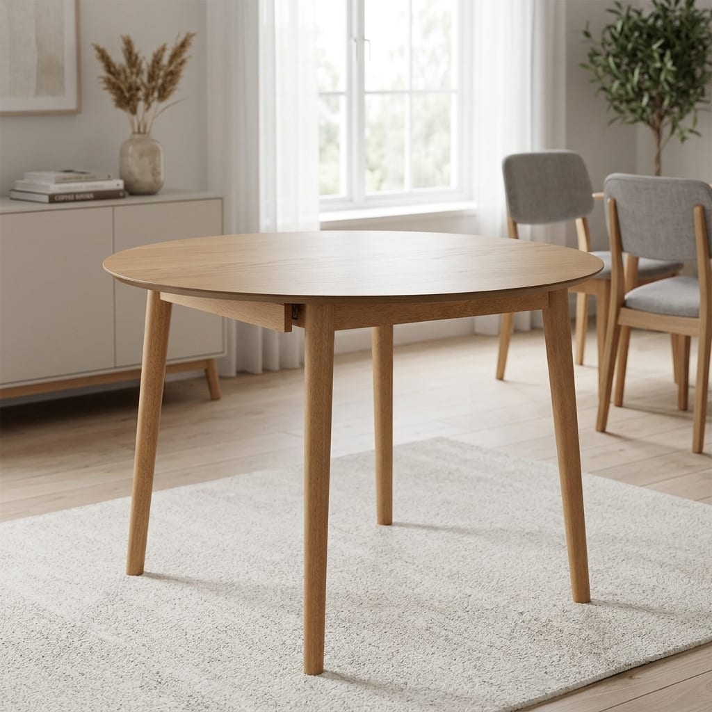Mount Round Dining Table | Oak Finish