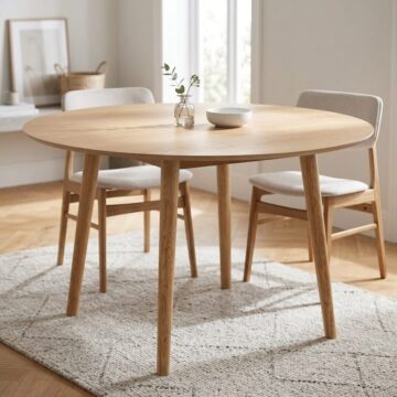 Nagano Oak Round Dining Table