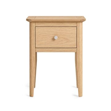 Folkestone Light Oak 1 Drawer Lamp Table | Assembled