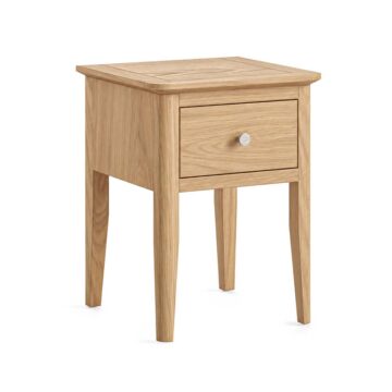 Folkestone Light Oak 1 Drawer Lamp Table | Assembled