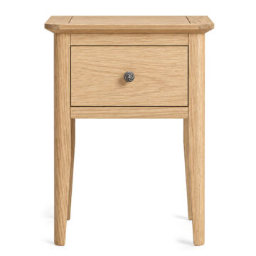Dover Light Oak 1 Drawer Lamp Table | Assembled