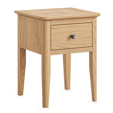 Dover Light Oak 1 Drawer Lamp Table | Assembled