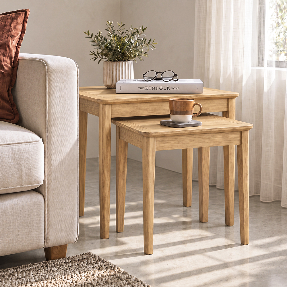 Folkestone Light Oak Nest of Tables