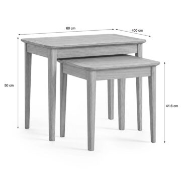 Dover Light Oak Nest of Tables
