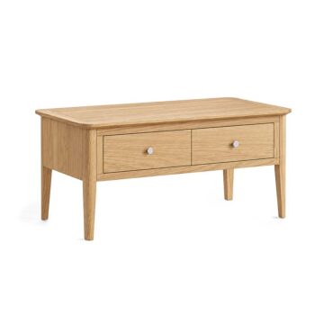 Folkestone Light Oak 2 Drawer Coffee Table