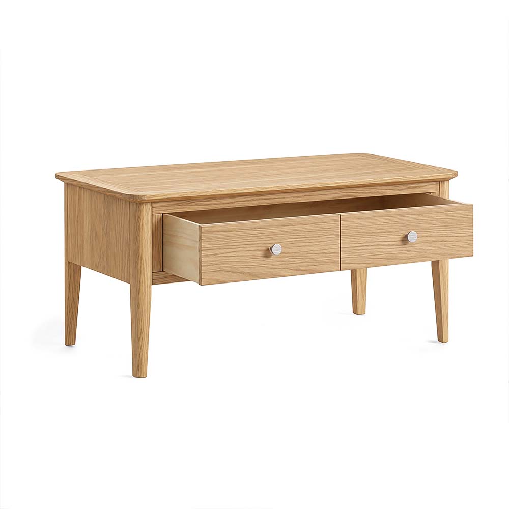 Folkestone Light Oak 2 Drawer Coffee Table
