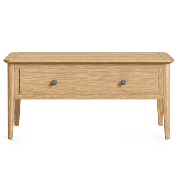 Dover Light Oak 2 Drawer Coffee Table
